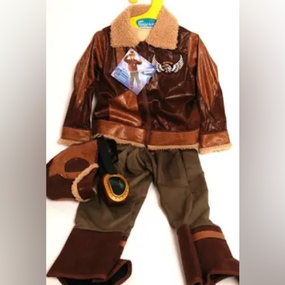 TEETOT & COMPANY AVIATOR KIDS COSTUME (2019) FOUR PC SET SIZE BOYS 3-4